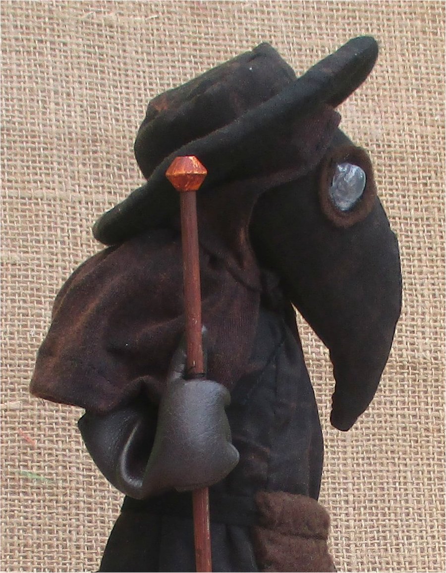 Plague Doctor cloth doll sewing pattern.
