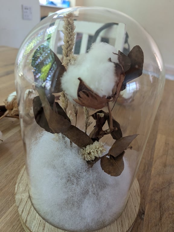 Little Ida's Cloud: Artisan Dried Flower Cloche bell jar