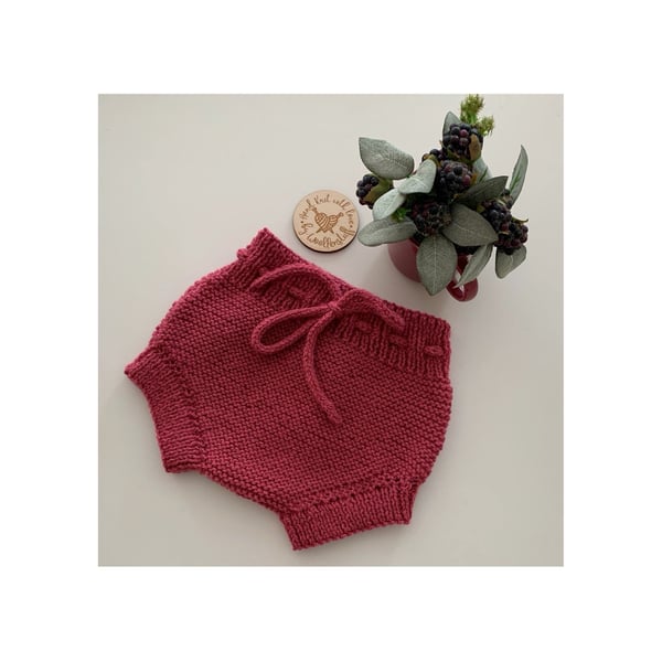 Made To Order Handknitted Clover Baby Shorts. 7 sizes. Any colour.