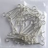 50 x Silver Plated 16 mm Eye Pins