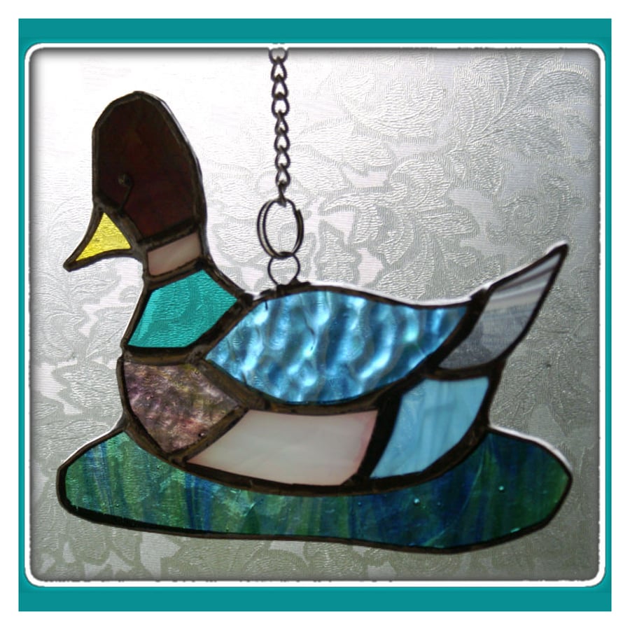 SOLD Duck Suncatcher Stained Glass for Spring