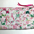 Zipped make up bag, pencil case, recycled, woven fabric