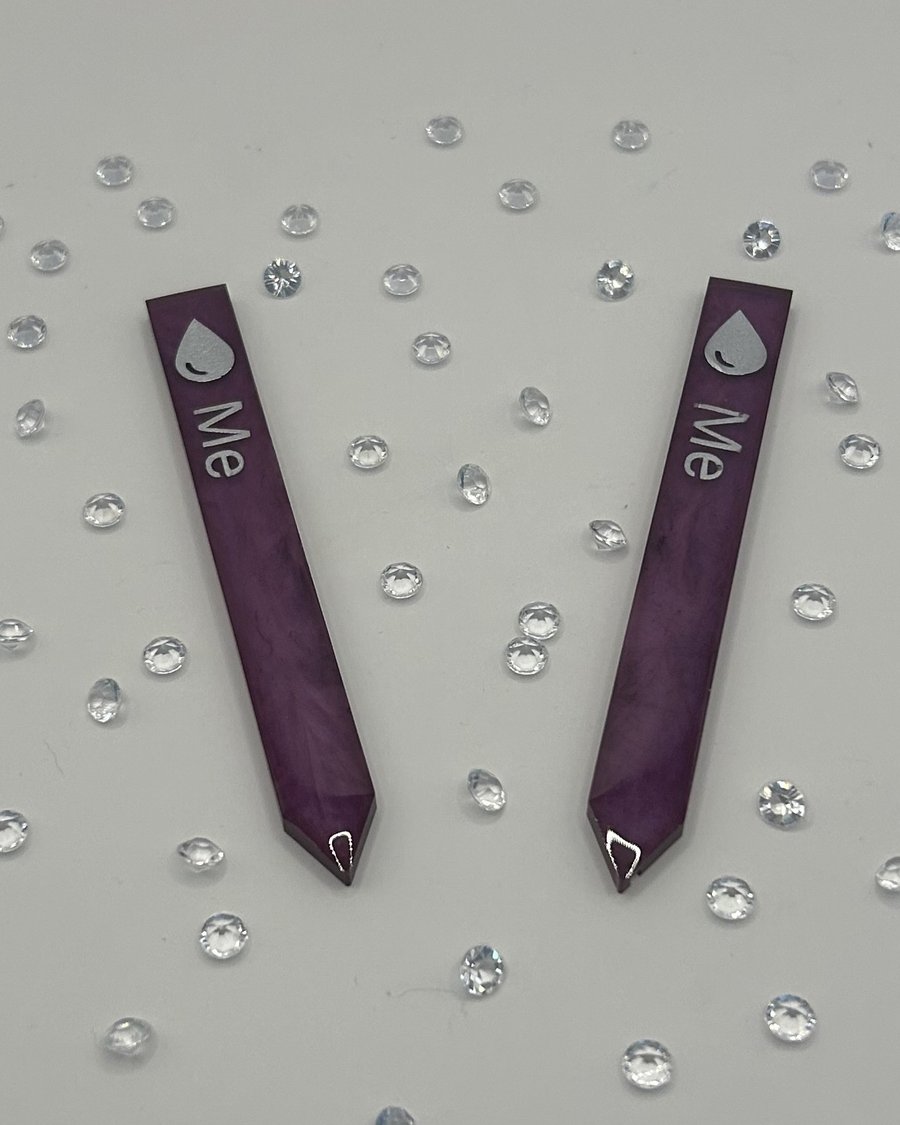 'Water Me' Resin Plant Label in Deep Purple - Pair
