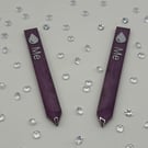 'Water Me' Resin Plant Label in Deep Purple - Pair