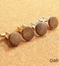 Handmade Wooden Cufflinks with Silver or Gold Fastenings - Image 2
