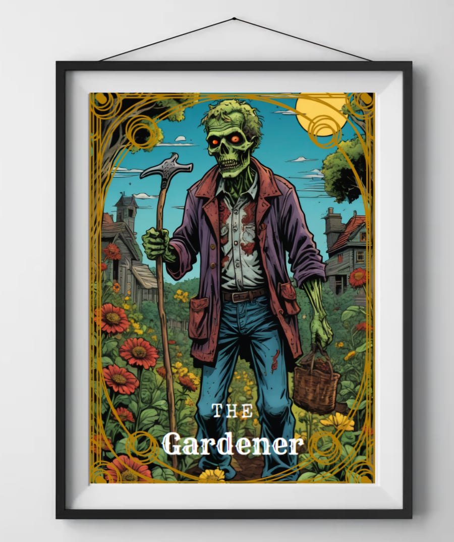 The Gardener Tarot Style Wall Art Print