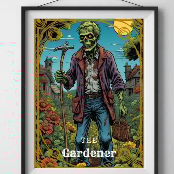The Gardener Tarot Style Wall Art Print