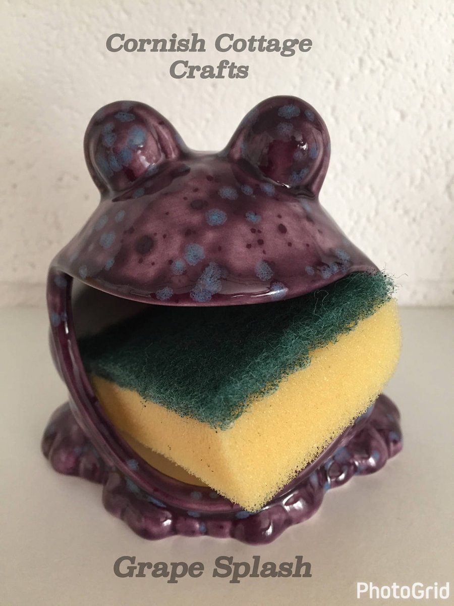 Frog sponge holder, kitchen decor, scrubby holder, soap holder housewarming gift