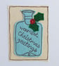 Embroidered Hot Water Bottle Christmas Card - Image 3