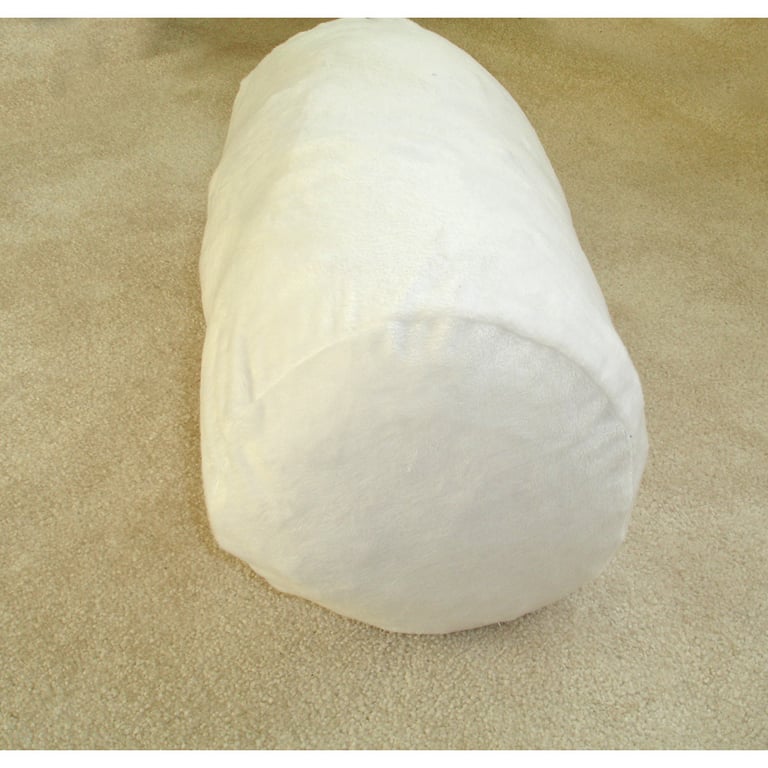 Bolster Cushion Cover 6x16 Cylinder Neck Roll Pillow Plush White Minky Fleece