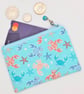 Crab and seastar coin or card purse 398P NO POSTAGE 