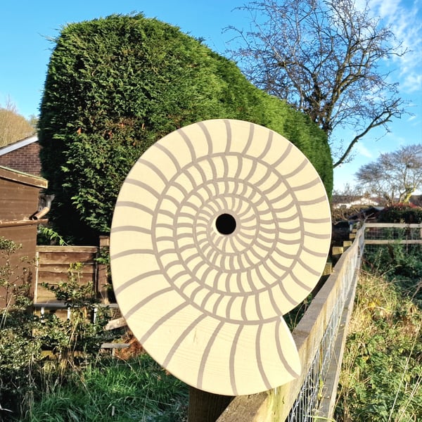 Handcrafted Ammonite Fossil Bird Box