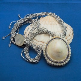 Giant Limpet Shell Locket Pendant