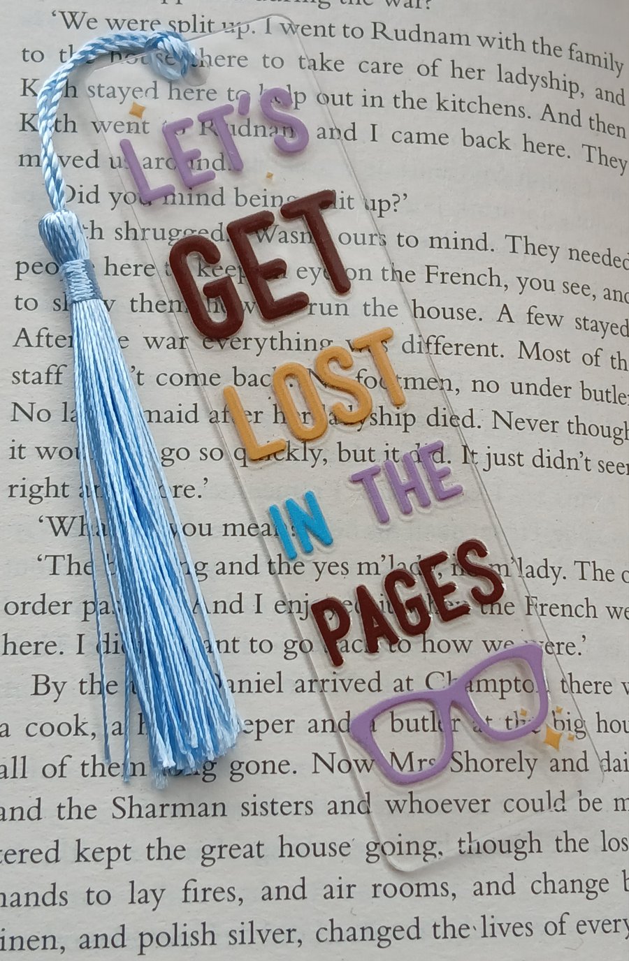 Clear acrylic bookmark 