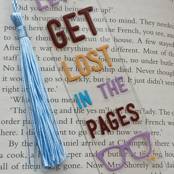 Clear acrylic bookmark 