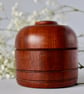 Beautiful, hand-turned mahogany, pull top pot. - Image 5