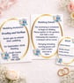 Regal Blue Bloom Wedding Invitation Set with RSVP & Details Card 