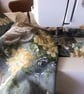 Shoulder Bag, Blue Yellow Floral Print , Eco Friendly Reusable Cotton Bag - Image 5