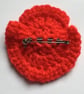 Crochet Red Poppy for Remembrance Day - Image 2