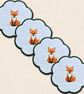 Fox Candle Coaster - Embroidered Woodland Home Decor - Image 5