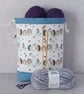 Project bag, drawstring bag, hedgehogs - Image 4