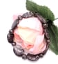 Men's Black Grey Marbled Oval Stone and Gunmetal Spacer Bracelet, Men's Bracelet - Image 2