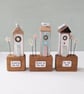 Tall Wooden Sea Hut with Clay Flower and Seagull 'Home by the Sea' - Image 5