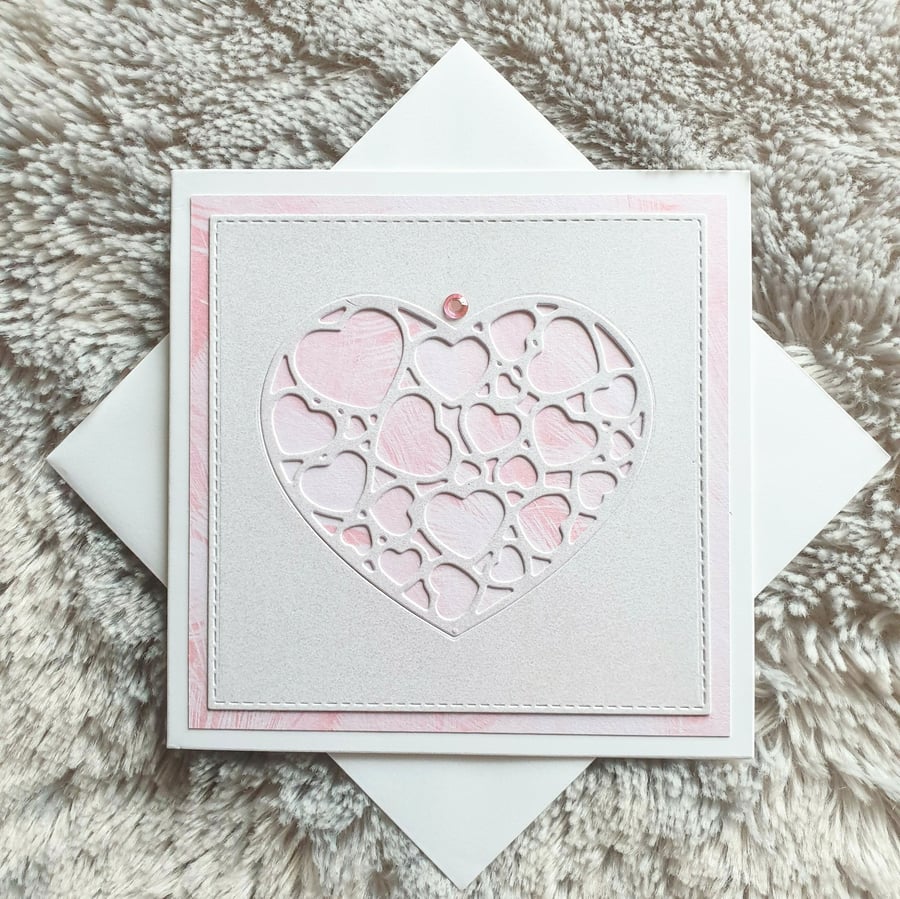 Pink Heart Card 