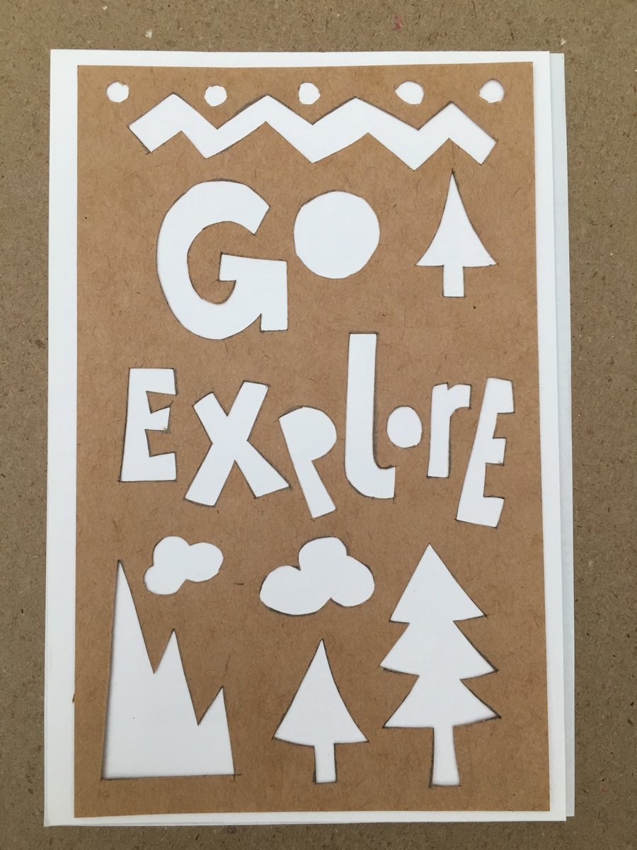 (TXT26) Handcut artwork: Go explore