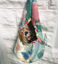 Green Cotton Wigwam Peg Bag, Lined Storage Bag for Pegs, handmade in Yorkshire