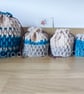Handmade Crocheted Drawstring Bag, four sizes available - Image 1
