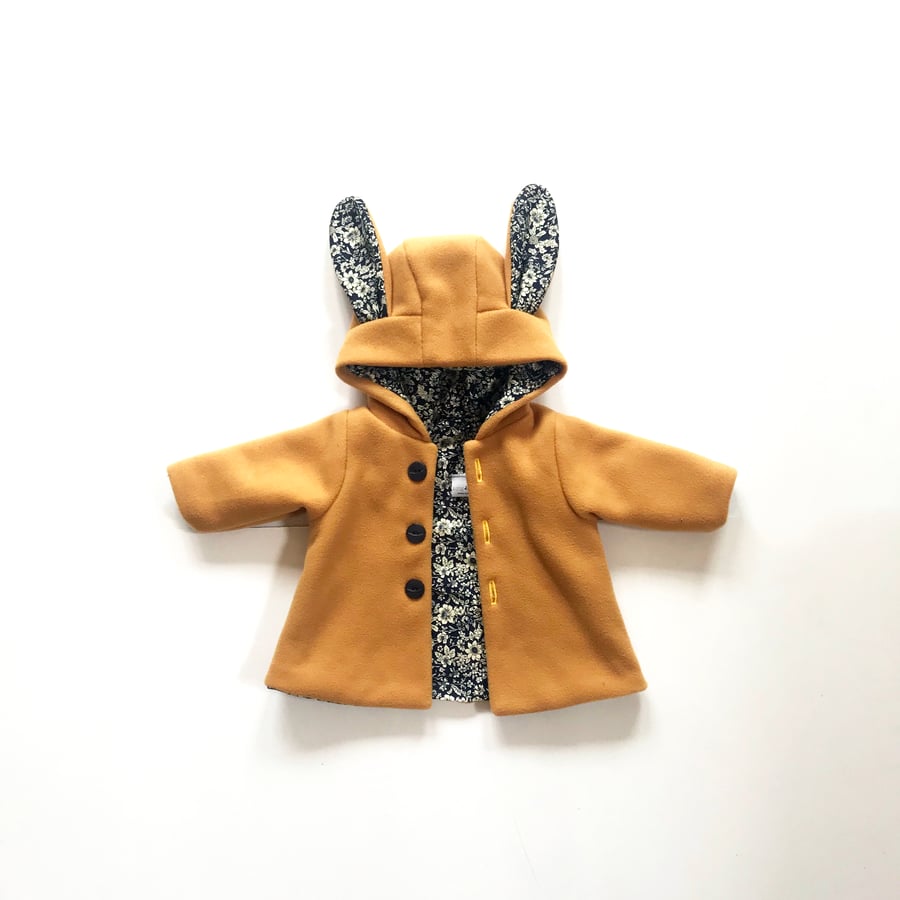 Girls Coat - Girls Bunny Jacket - Newborn Baby Coat - Gift for Baby Girl