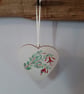 Fuchsia Heart Wooden Decoration - Image 2