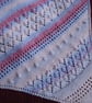 Small Hand Knitted Decorative Baby Blanket In Multi Colour Yarn (R874) - Image 3