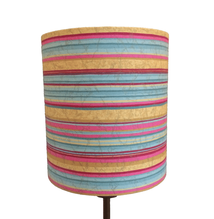  Candy Stripes CARMEN a Francis Price VIntage fabric 25 cm w Lampshade