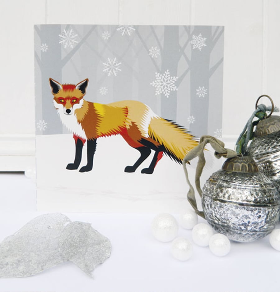 Winter Fox Christmas Card