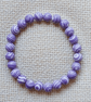 Ladies Deep Purple Malachite Elastic Bead Bracelet