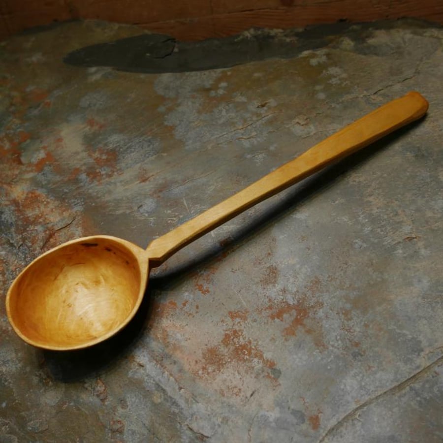 A Handcarved Sycamore Cooking Spoon