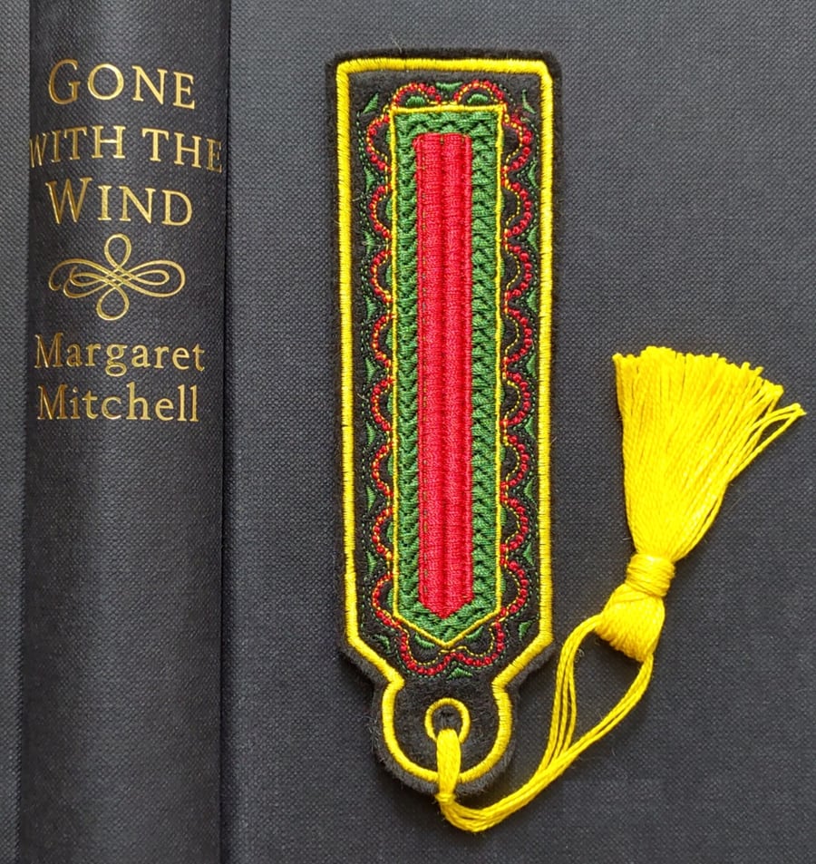 Handmade Bookmark embroidered design with coord... Folksy