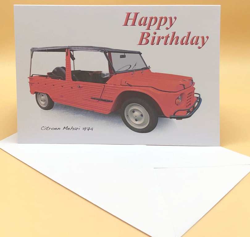 Citroen Mehari 1974- Birthday, Anniversary, Retirement or Plain Card