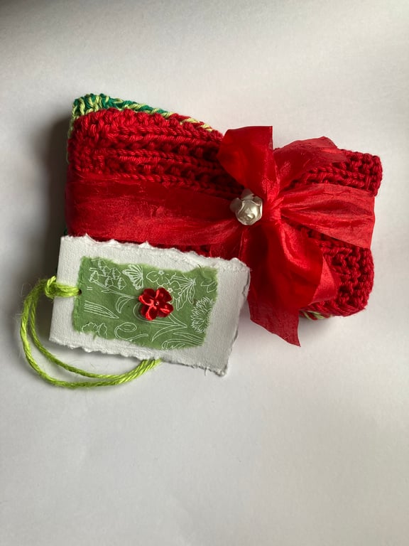 2 hand knitted 100% cotton dishcloths 