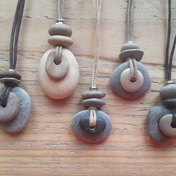 Layered Pebble Pendant 