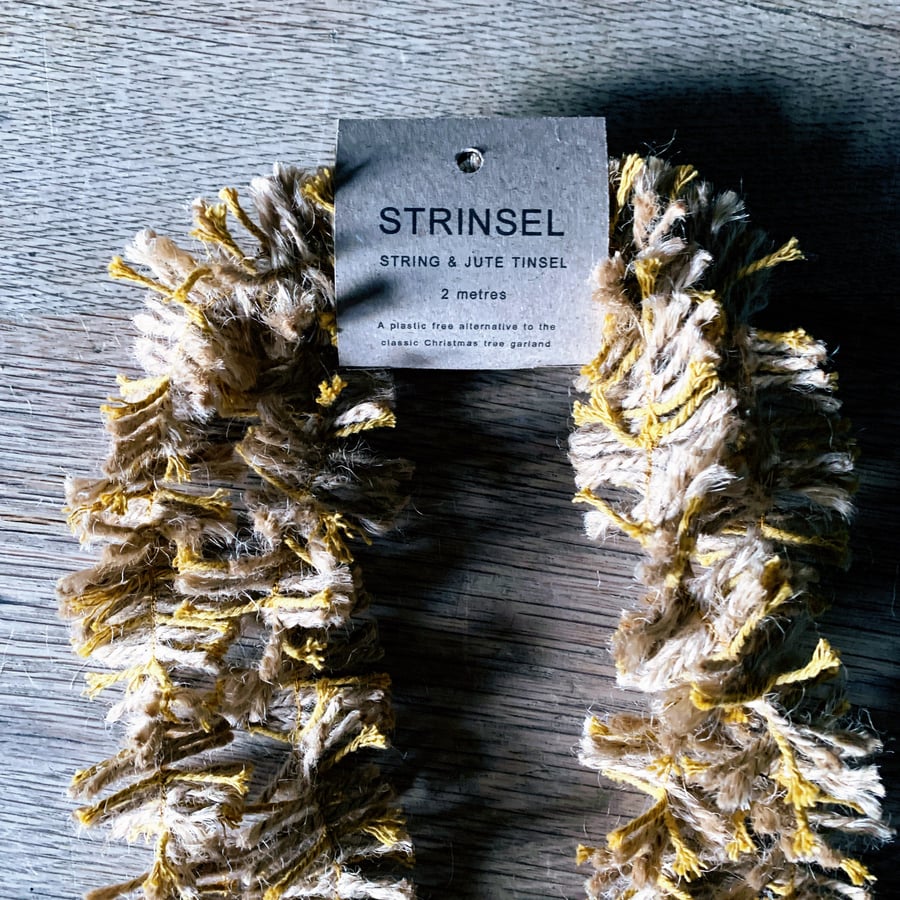STRINSEL - GOLD plastic free jute and cotton tinsel