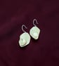 Brass Freeform Earrings, Sterling Silver Earwires