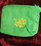 Cosmetic, Toiletries Bag with embroidered Cat