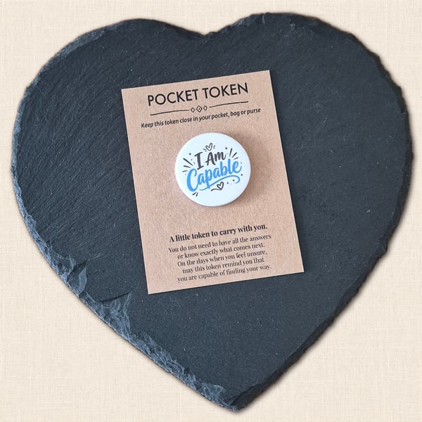 I Am Capable Pocket Token - Little Reminder You Can Do This