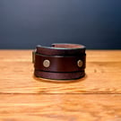 2 Layer Brown Leather Buckle Cuff