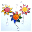 Sun Suncatcher Stained Glass Handmade Sunshine colour choice