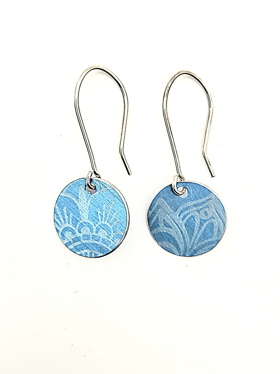 Handmade Aluminium and Silver Reversible Earrings