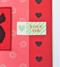 Black cat cross stitch card with "Love you" wording - Image 3